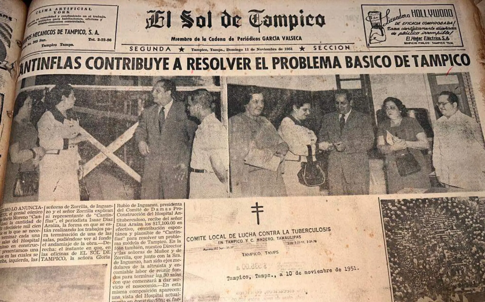 Cantinflas y la historia de su donativo en favor de las salud de Tampico 